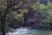 Big Spring, a giant karst spring in The Ozarks, Missouri