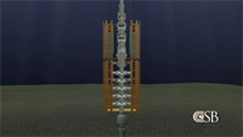 A schematic representation of the blowout preventer that failed in the Deepwater Horizon incident