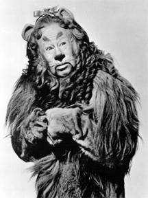 Publicity photo of American entertainer Bert Lahr, promoting his role as the Cowardly Lion in the 1939 feature film, "The Wizard of Oz".