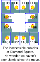 The inaccessible cubicles at Diamond Square