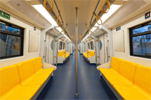 An empty subway car