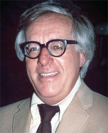 Ray Bradbury, author of Fahrenheit 451, in 1975